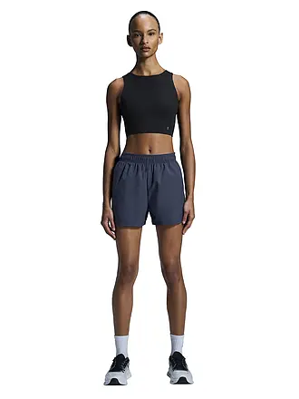 ON | Canotta da running crop Core 2in1 da donna | schwarz